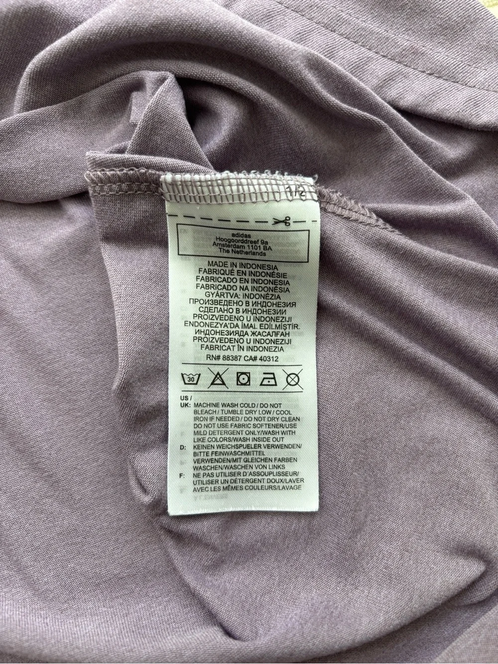 Adidas Lavender Purple Racerback Athletic Tank Top with Striped Straps Size XS